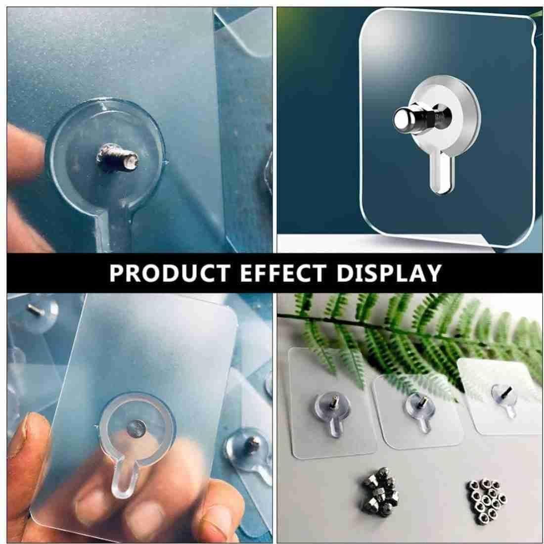 Self Adhesive Hooks for Wall Heavy Duty Strong Nail Free for Hanging Photo Frame Hook (Pack of 10) - Urban Twitch